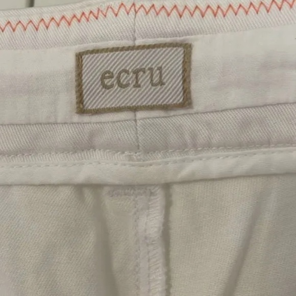 ECRU The Mitchell Project Women’s Jeans Size 4 Ivory Color Chino Cotton Blend - Picture 3 of 13